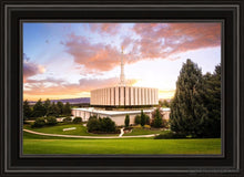 Load image into Gallery viewer, Provo Temple - Sunset Serenity Open Edition Canvas / 20 X 30 Black Frame Art
