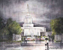 Load image into Gallery viewer, Refuge From The Storm - Idaho Falls Temple Open Edition Print / 20 X 16 Only Art
