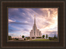 Load image into Gallery viewer, Rexburg Cloudy Open Edition Canvas / 12 X 18 Brown Frame Art

