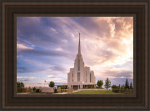 Load image into Gallery viewer, Rexburg Cloudy Open Edition Canvas / 14 X 21 Brown Frame Art
