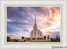Load image into Gallery viewer, Rexburg Cloudy Open Edition Canvas / 24 X 36 White Frame Art
