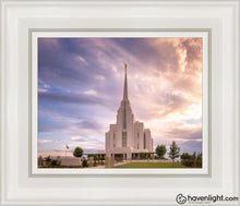 Load image into Gallery viewer, Rexburg Cloudy Open Edition Canvas / 8 X 10 White Frame Art
