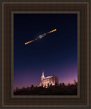 Load image into Gallery viewer, Rexburg Eclipse Phases Open Edition Canvas / 11 X 14 Brown Frame Art
