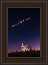 Load image into Gallery viewer, Rexburg Eclipse Phases Open Edition Canvas / 12 X 18 Brown Frame Art
