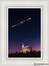 Load image into Gallery viewer, Rexburg Eclipse Phases Open Edition Canvas / 12 X 18 White Frame Art
