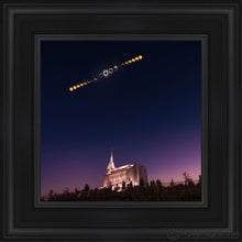 Load image into Gallery viewer, Rexburg Eclipse Phases Open Edition Canvas / 12 X Black Frame Art
