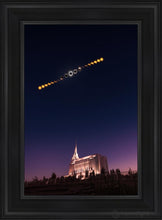 Load image into Gallery viewer, Rexburg Eclipse Phases Open Edition Canvas / 14 X 21 Black Frame Art
