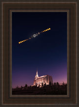Load image into Gallery viewer, Rexburg Eclipse Phases Open Edition Canvas / 14 X 21 Brown Frame Art
