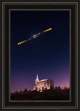 Load image into Gallery viewer, Rexburg Eclipse Phases Open Edition Canvas / 20 X 30 Black Frame Art
