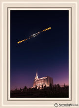 Load image into Gallery viewer, Rexburg Eclipse Phases Open Edition Canvas / 20 X 30 White Frame Art
