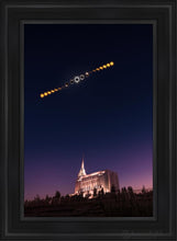 Load image into Gallery viewer, Rexburg Eclipse Phases Open Edition Canvas / 24 X 36 Black Frame Art
