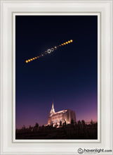 Load image into Gallery viewer, Rexburg Eclipse Phases Open Edition Canvas / 24 X 36 White Frame Art
