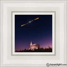 Load image into Gallery viewer, Rexburg Eclipse Phases Open Edition Canvas / 6 X White Frame Art
