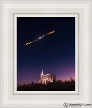 Load image into Gallery viewer, Rexburg Eclipse Phases Open Edition Canvas / 8 X 10 White Frame Art
