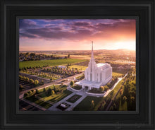 Load image into Gallery viewer, Rexburg Evening From On High Open Edition Canvas / 11 X 14 Black Frame Art
