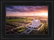 Load image into Gallery viewer, Rexburg Evening From On High Open Edition Canvas / 14 X 21 Black Frame Art
