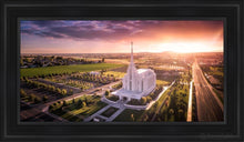 Load image into Gallery viewer, Rexburg Evening From On High Open Edition Canvas / 15 X 30 Black Frame Art
