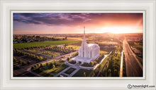 Load image into Gallery viewer, Rexburg Evening From On High Open Edition Canvas / 15 X 30 White Frame Art
