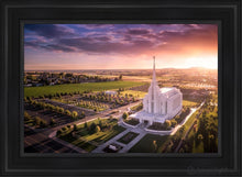 Load image into Gallery viewer, Rexburg Evening From On High Open Edition Canvas / 24 X 36 Black Frame Art
