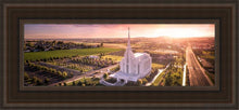 Load image into Gallery viewer, Rexburg Evening From On High Open Edition Canvas / 6 X 18 Brown Frame Art
