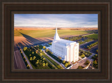 Load image into Gallery viewer, Rexburg Shadow Aerial Open Edition Canvas / 12 X 18 Brown Frame Art
