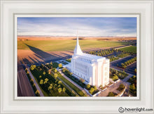 Load image into Gallery viewer, Rexburg Shadow Aerial Open Edition Canvas / 14 X 21 White Frame Art
