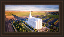 Load image into Gallery viewer, Rexburg Shadow Aerial Open Edition Canvas / 15 X 30 Brown Frame Art
