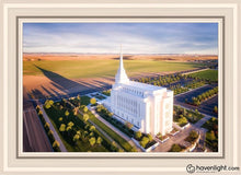 Load image into Gallery viewer, Rexburg Shadow Aerial Open Edition Canvas / 20 X 30 White Frame Art
