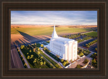 Load image into Gallery viewer, Rexburg Shadow Aerial Open Edition Canvas / 24 X 36 Brown Frame Art
