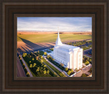 Load image into Gallery viewer, Rexburg Shadow Aerial Open Edition Canvas / 8 X 10 Brown Frame Art
