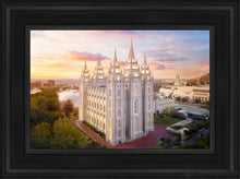 Load image into Gallery viewer, Salt Lake City A Mighty Fortress Open Edition Canvas / 12 X 18 Black Frame Art
