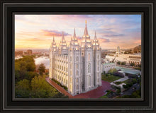 Load image into Gallery viewer, Salt Lake City A Mighty Fortress Open Edition Canvas / 20 X 30 Black Frame Art
