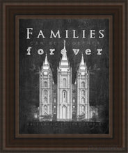 Load image into Gallery viewer, Salt Lake City Chalkboard Open Edition Canvas / 11 X 14 Brown Frame Art
