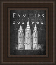 Load image into Gallery viewer, Salt Lake City Chalkboard Open Edition Canvas / 8 X 10 Brown Frame Art
