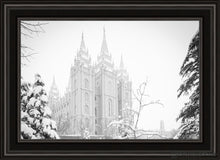 Load image into Gallery viewer, Salt Lake City High Key Snow Open Edition Canvas / 20 X 30 Black Frame Art
