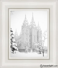 Load image into Gallery viewer, Salt Lake City High Key Snow Open Edition Canvas / 8 X 10 White Frame Art
