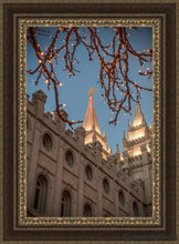 Load image into Gallery viewer, Salt Lake City Temple He Giveth Light Open Edition Canvas / 24 X 36 Frame M 45 3/4 33 Art
