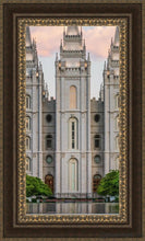 Load image into Gallery viewer, Salt Lake City Temple In All His Glory Open Edition Canvas / 18 X 36 Frame M 45 3/4 27 Art
