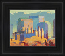 Load image into Gallery viewer, Salt Lake City Temple In The Fall Open Edition Canvas / 8 X 10 Black Frame Art
