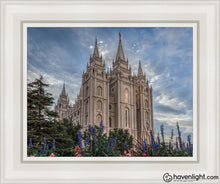 Load image into Gallery viewer, Salt Lake City Utah Temple House Of Holiness Open Edition Canvas / 11 X 14 White Frame Art
