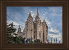 Load image into Gallery viewer, Salt Lake City Utah Temple House Of Holiness Open Edition Canvas / 20 X 30 Brown Frame Art
