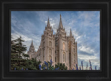 Load image into Gallery viewer, Salt Lake City Utah Temple House Of Holiness Open Edition Canvas / 24 X 36 Black Frame Art

