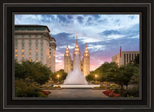 Load image into Gallery viewer, Salt Lake Fountain Open Edition Canvas / 20 X 30 Black Frame Art

