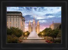 Load image into Gallery viewer, Salt Lake Fountain Open Edition Canvas / 24 X 36 Black Frame Art
