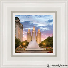 Load image into Gallery viewer, Salt Lake Fountain Open Edition Canvas / 6 X White Frame Art
