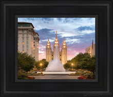 Load image into Gallery viewer, Salt Lake Fountain Open Edition Canvas / 8 X 10 Black Frame Art
