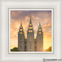Load image into Gallery viewer, Salt Lake Golden Open Edition Canvas / 12 X White Frame Art
