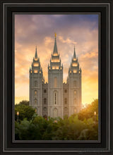 Load image into Gallery viewer, Salt Lake Golden Open Edition Canvas / 20 X 30 Black Frame Art
