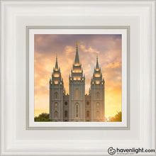 Load image into Gallery viewer, Salt Lake Golden Open Edition Canvas / 6 X White Frame Art
