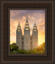 Load image into Gallery viewer, Salt Lake Golden Open Edition Canvas / 8 X 10 Brown Frame Art
